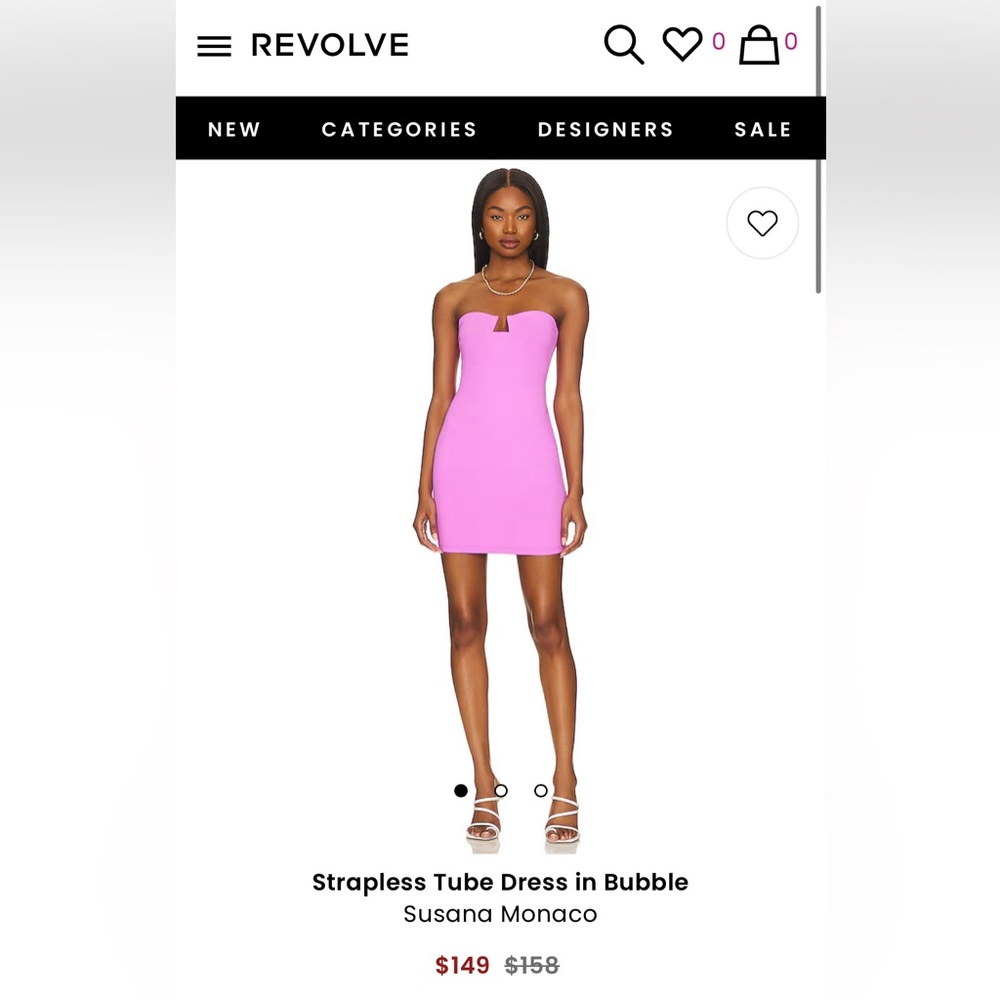 Susana Monaco Strapless Purple Mini Dress